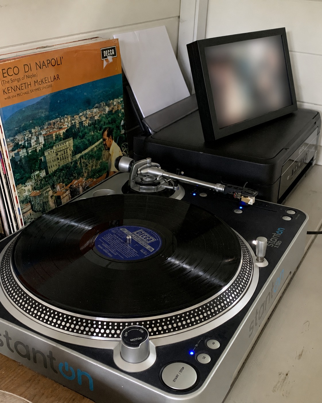 Borrowed Stanton turntable used for vinyl exploration
